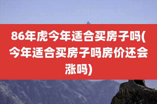 86年虎今年适合买房子吗(今年适合买房子吗房价还会涨吗)