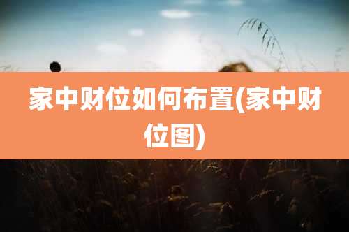 家中财位如何布置(家中财位图)