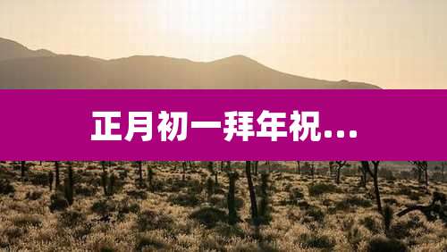 正月初一拜年祝...