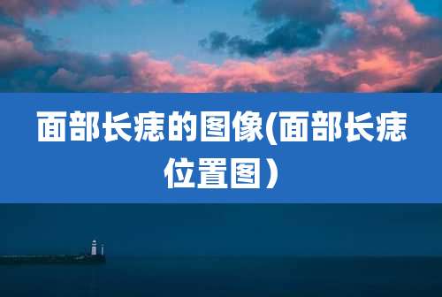 面部长痣的图像(面部长痣位置图)