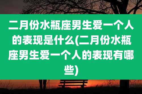 二月份水瓶座男生爱一个人的表现是什么(二月份水瓶座男生爱一个人的表现有哪些)