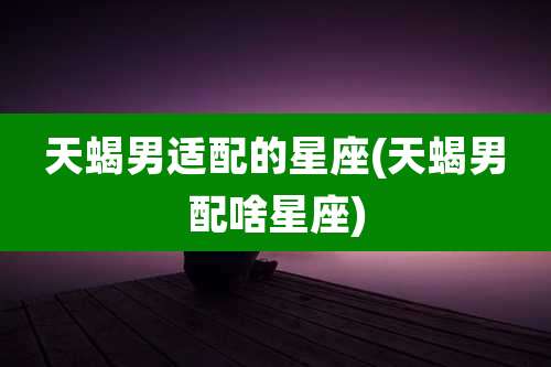 天蝎男适配的星座(天蝎男配啥星座)