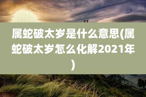 属蛇破太岁是什么意思(属蛇破太岁怎么化解2021年)