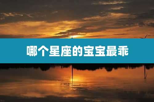 哪个星座的宝宝最乖