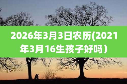 2026年3月3日农历(2021年3月16生孩子好吗）