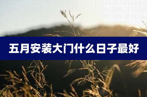 五月安装大门什么日子最好