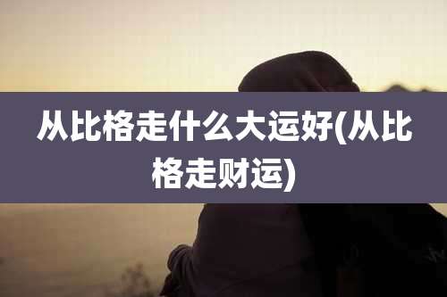 从比格走什么大运好(从比格走财运)