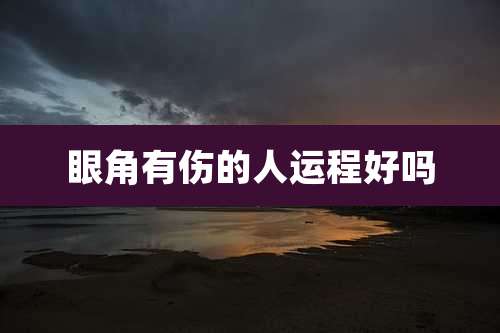 眼角有伤的人运程好吗