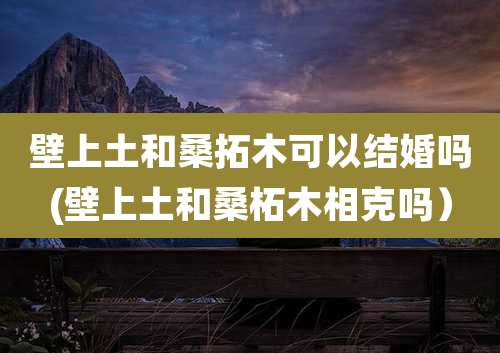 壁上土和桑拓木可以结婚吗(壁上土和桑柘木相克吗）