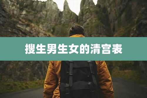 搜生男生女的清宫表