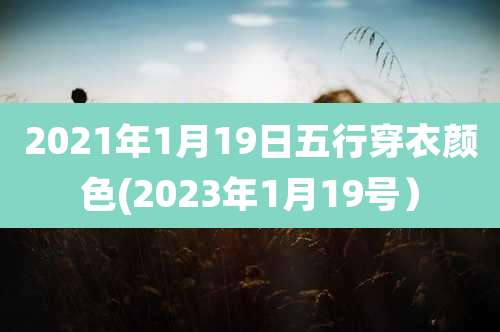2021年1月19日五行穿衣颜色(2023年1月19号)