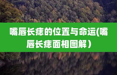 嘴唇长痣的位置与命运(嘴唇长痣面相图解）