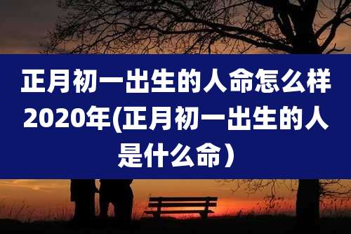 正月初一出生的人命怎么样2020年(正月初一出生的人是什么命）
