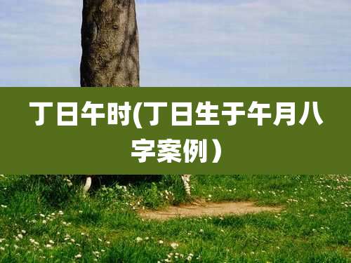 丁日午时(丁日生于午月八字案例)