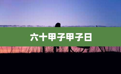 六十甲子甲子日