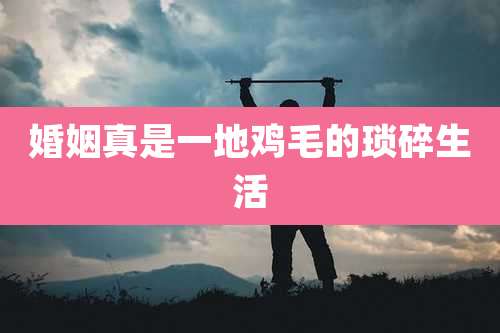 婚姻真是一地鸡毛的琐碎生活