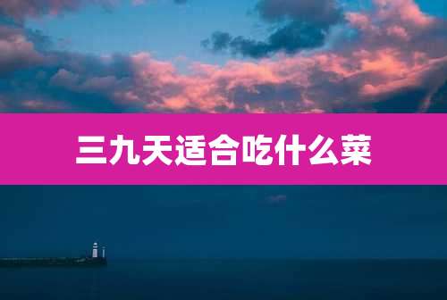 三九天适合吃什么菜