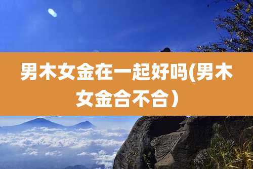 男木女金在一起好吗(男木女金合不合)