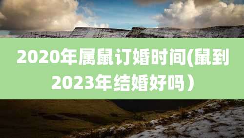 2020年属鼠订婚时间(鼠到2023年结婚好吗）