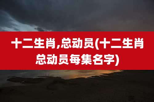 十二生肖,总动员(十二生肖总动员每集名字)