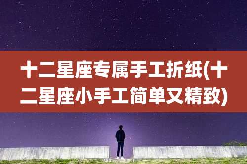 十二星座专属手工折纸(十二星座小手工简单又精致)