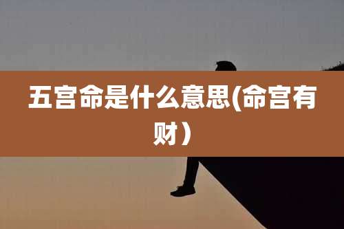 五宫命是什么意思(命宫有财)