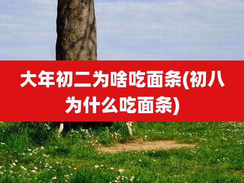 大年初二为啥吃面条(初八为什么吃面条)