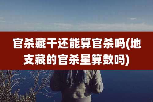 官杀藏干还能算官杀吗(地支藏的官杀星算数吗)