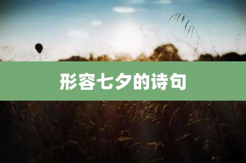 形容七夕的诗句