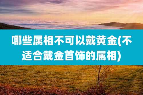 哪些属相不可以戴黄金(不适合戴金首饰的属相)