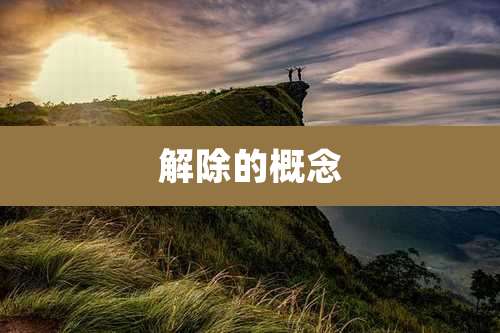 解除的概念