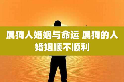 属狗人婚姻与命运 属狗的人婚姻顺不顺利