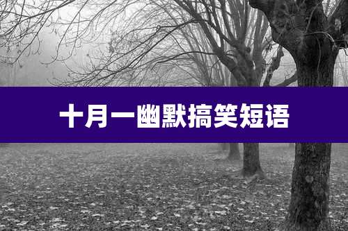 十月一幽默搞笑短语