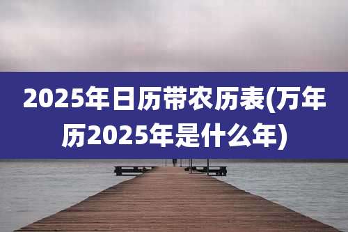 2025年日历带农历表(万年历2025年是什么年)