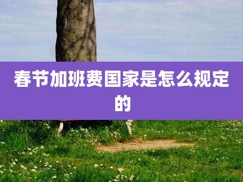 春节加班费国家是怎么规定的