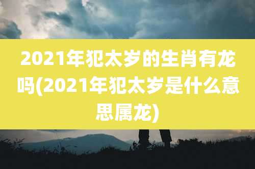 2021年犯太岁的生肖有龙吗(2021年犯太岁是什么意思属龙)