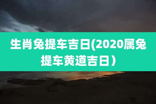 生肖兔提车吉日(2020属兔提车黄道吉日)