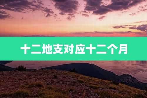 十二地支对应十二个月