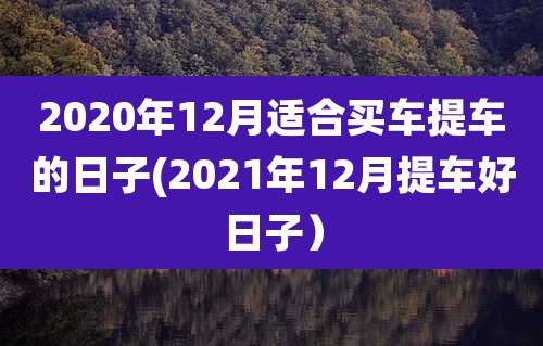 2020年12月适合买车提车的日子(2021年12月提车好日子）