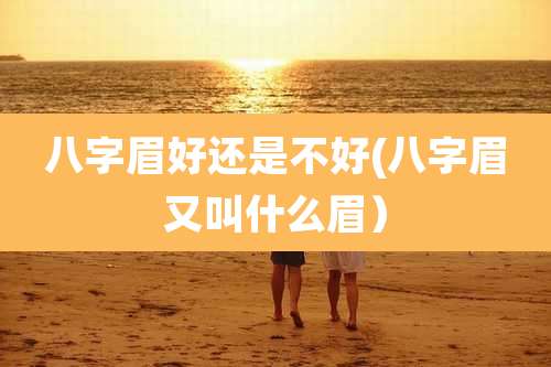 八字眉好还是不好(八字眉又叫什么眉）