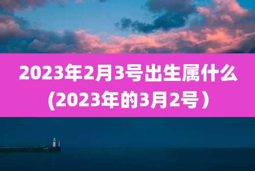 2023年2月3号出生属什么(2023年的3月2号）