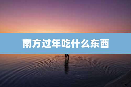 南方过年吃什么东西