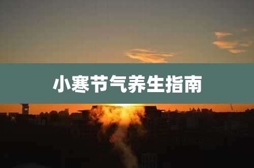 小寒节气养生指南