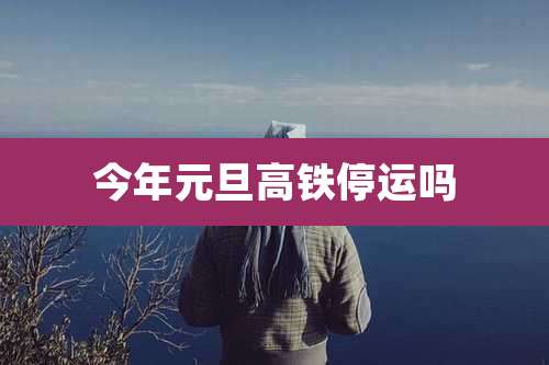 今年元旦高铁停运吗
