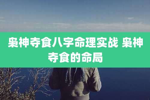 枭神夺食八字命理实战 枭神夺食的命局