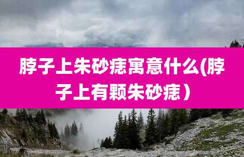 脖子上朱砂痣寓意什么(脖子上有颗朱砂痣)