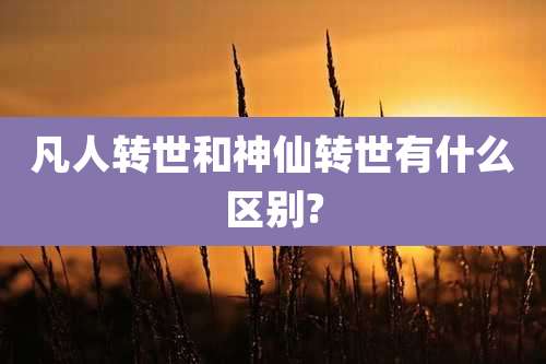 凡人转世和神仙转世有什么区别?
