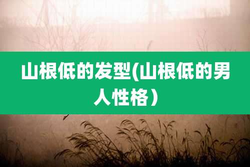 山根低的发型(山根低的男人性格）