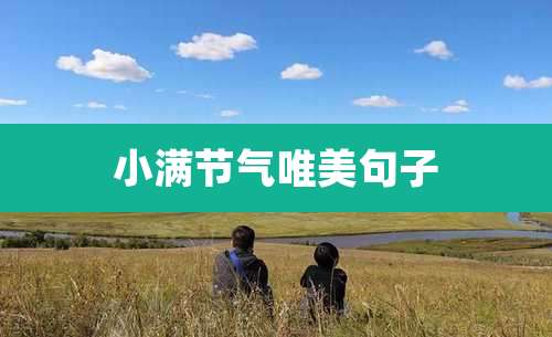 小满节气唯美句子