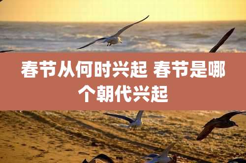春节从何时兴起 春节是哪个朝代兴起